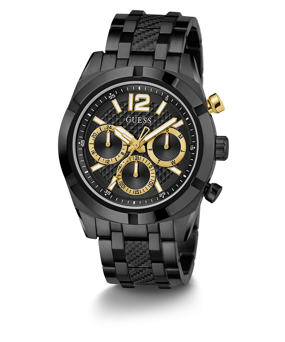 GUESS Mens Black Multi-function Watch