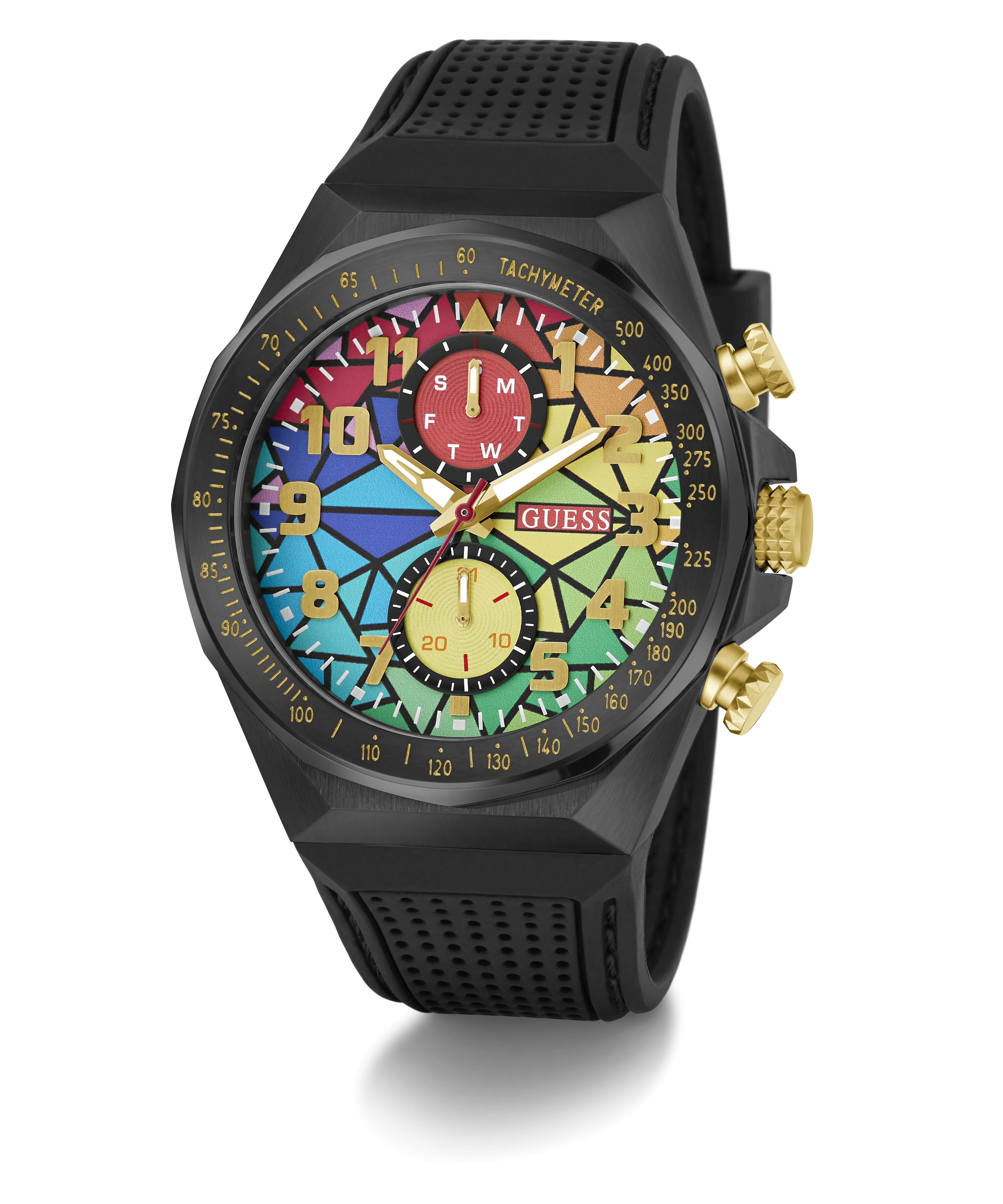 GUESS Mens Black Multi-function Watch