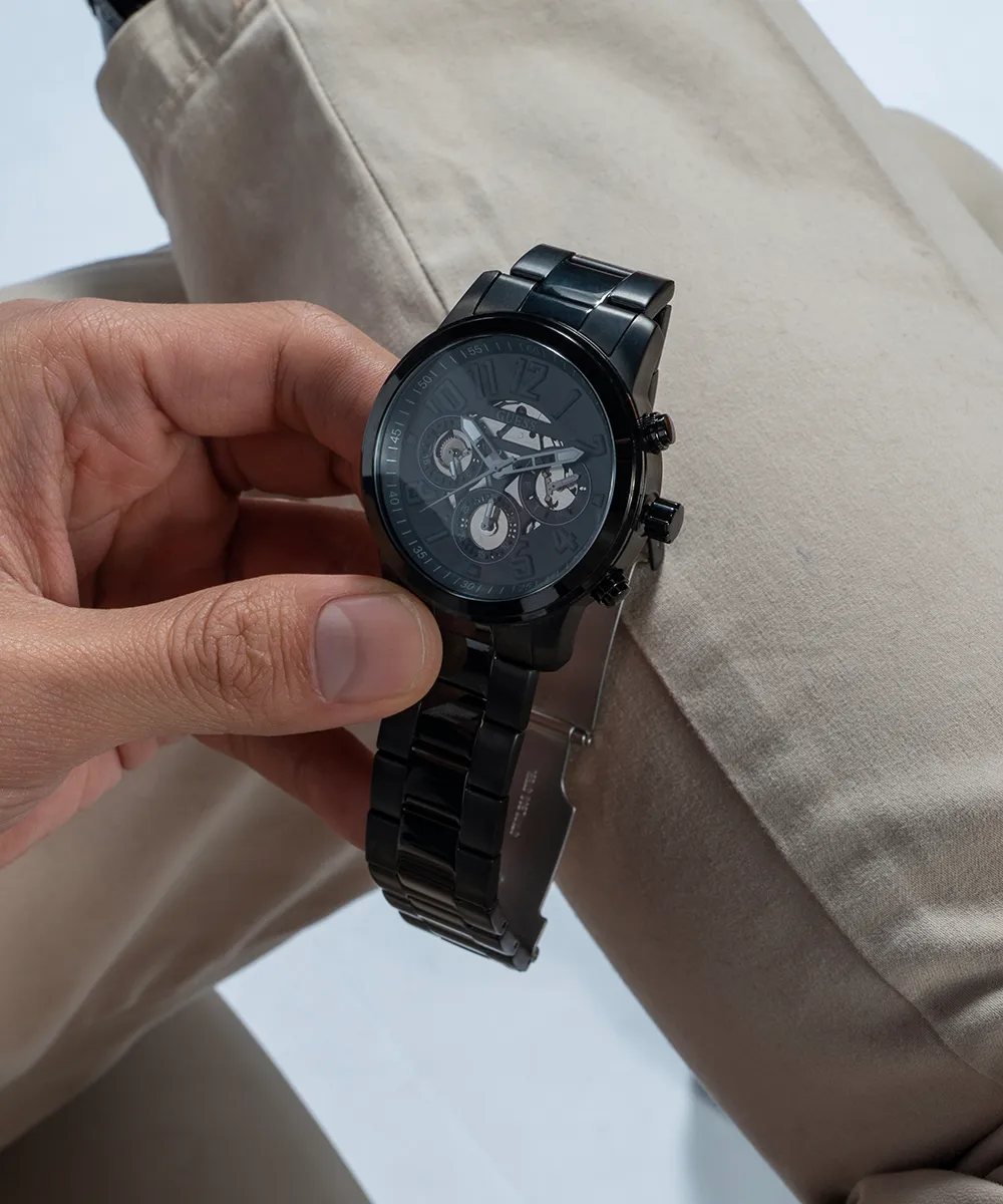 GUESS Mens Black Multi-function Watch