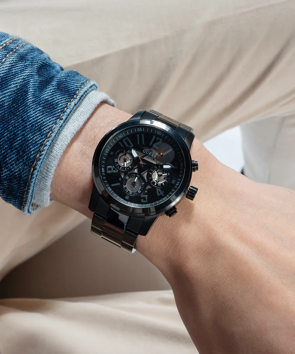 GUESS Mens Black Multi-function Watch