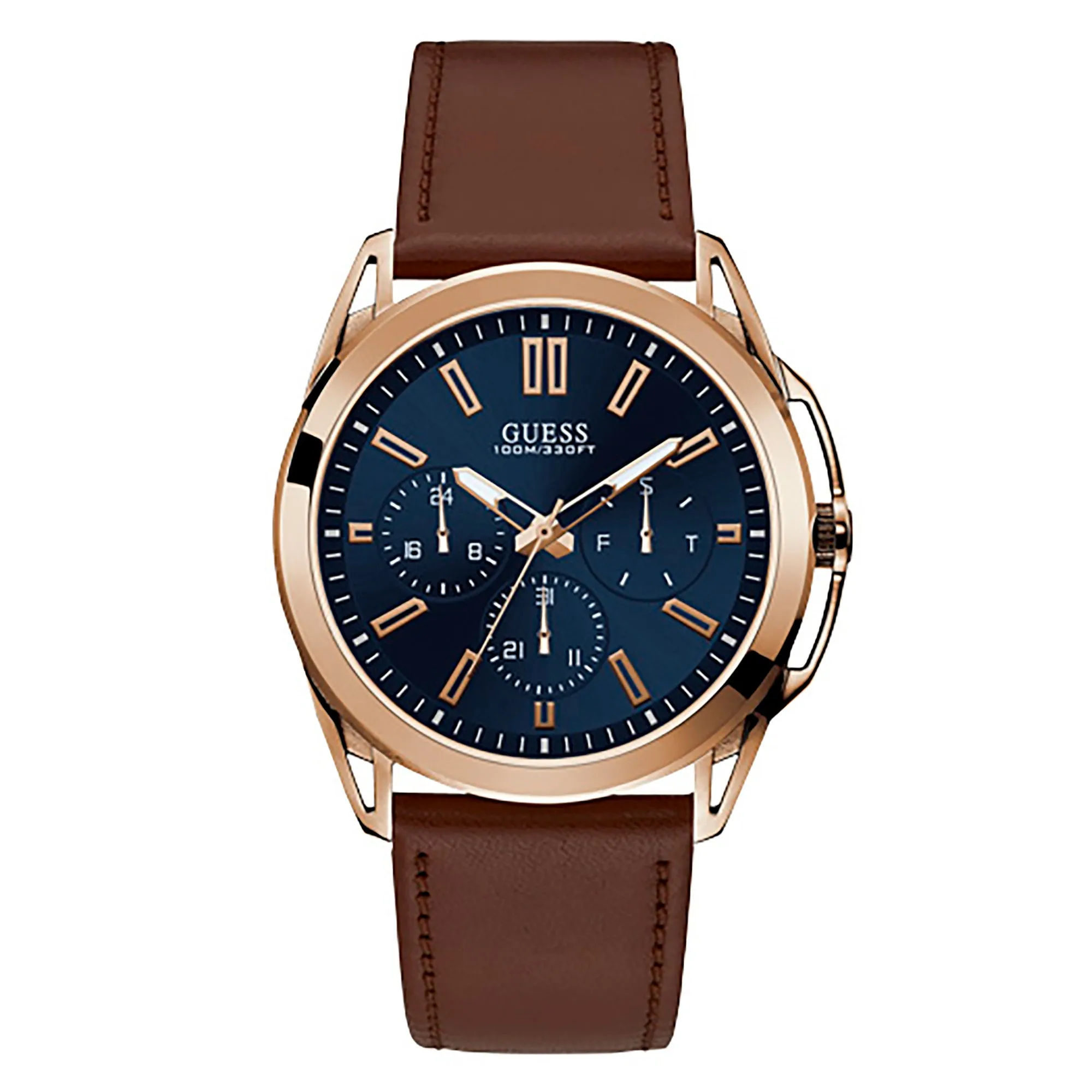 Guess Men's Watch Rose Gold Tone Case Quartz