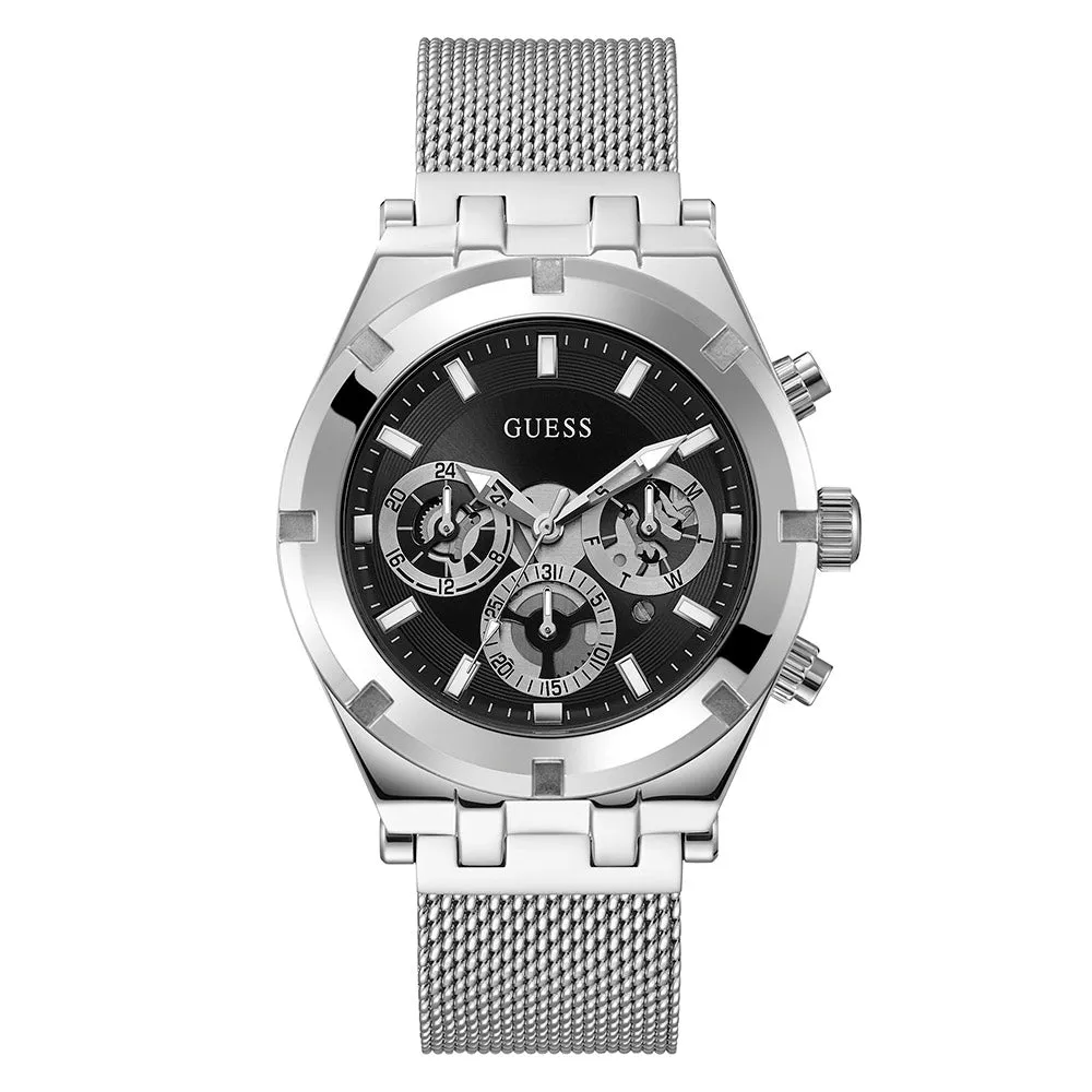 Guess Men's Watch Silver Tone Case Quartz