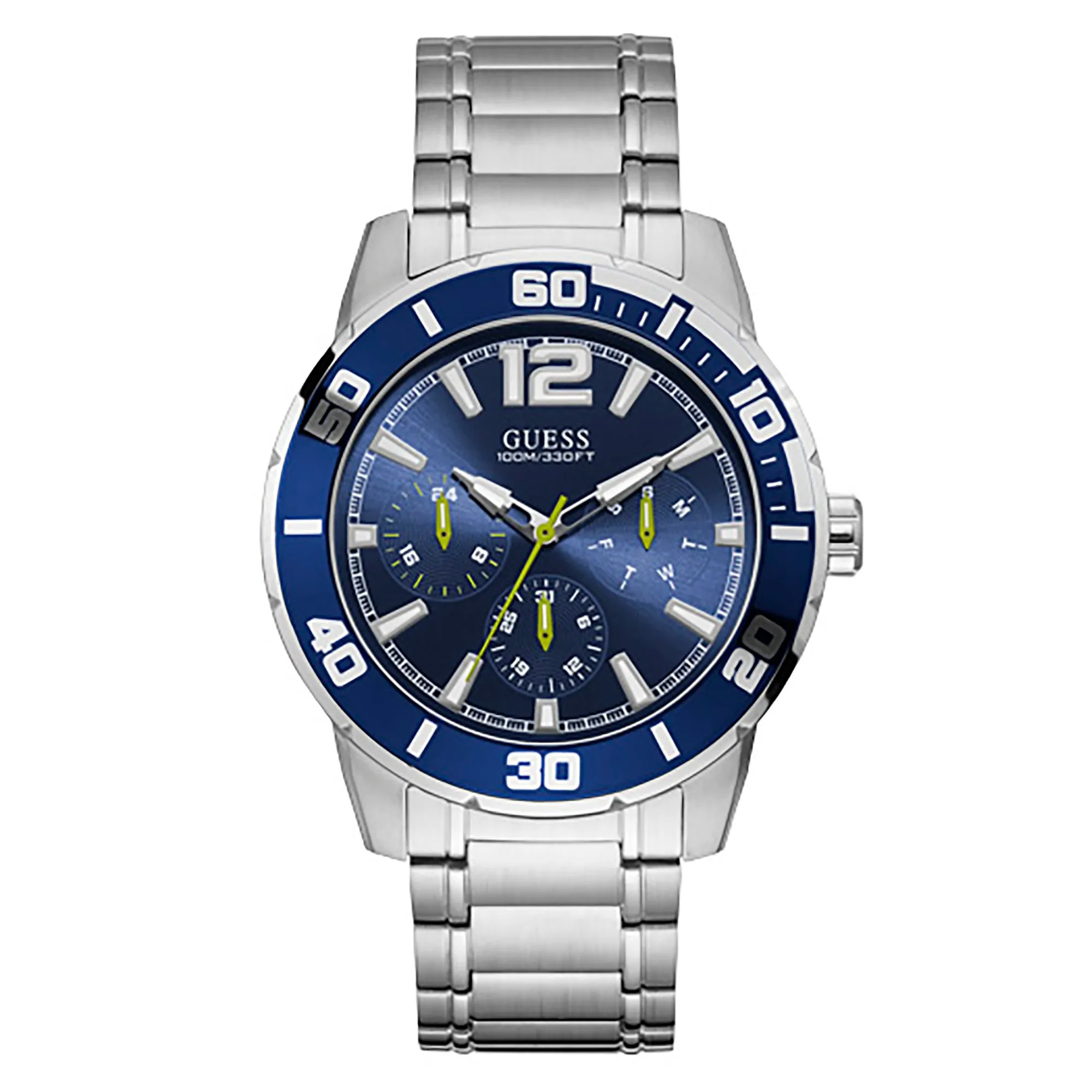 Guess Men's Watch Silver Tone Case Quartz