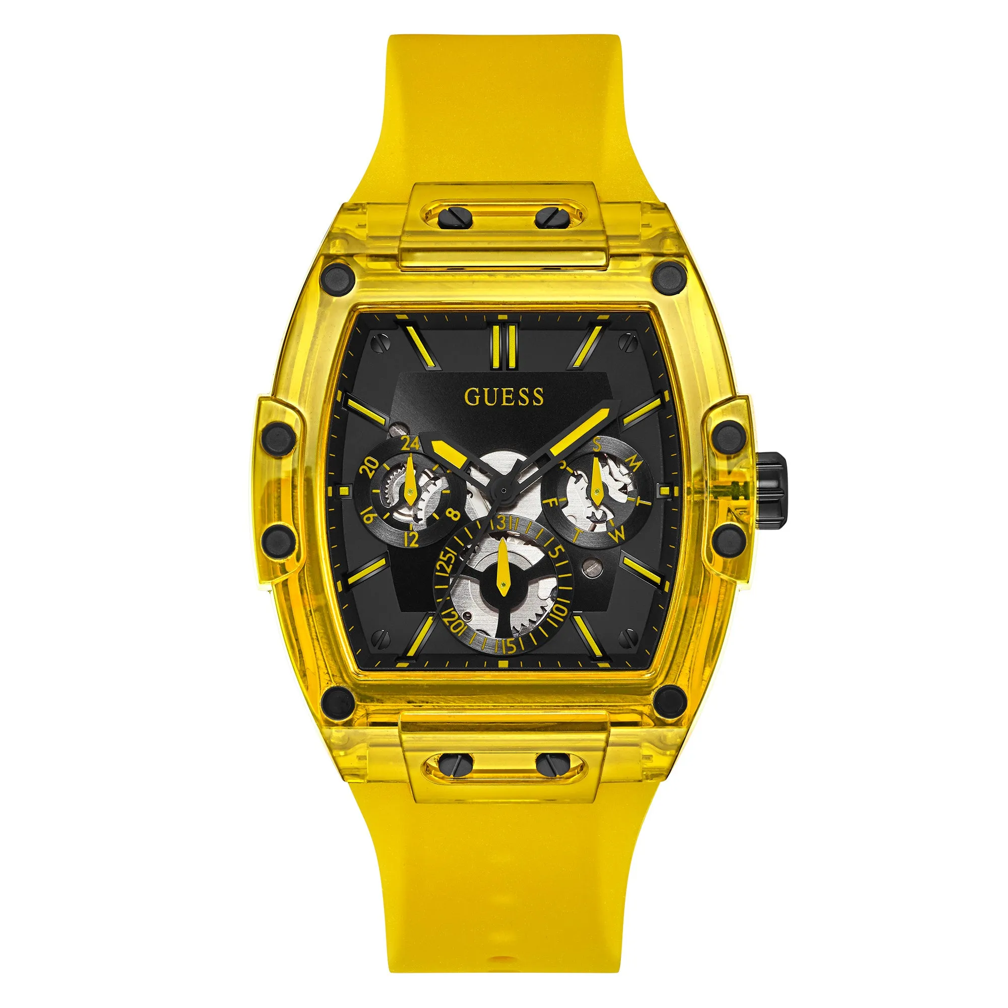 Guess Men's Watch Yellow Tone Case Quartz