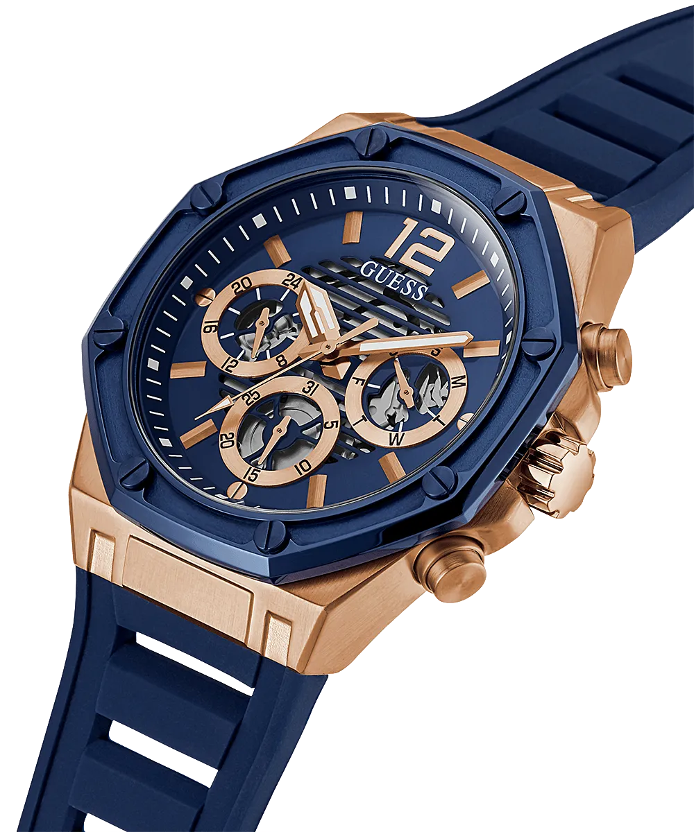 Guess Multi-function Blue Silicone Strap Men's Watch GW0263G2
