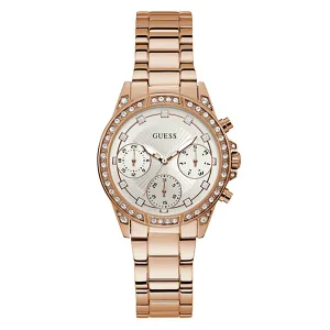 Guess Women's Watch Rose Gold Tone Case Quartz