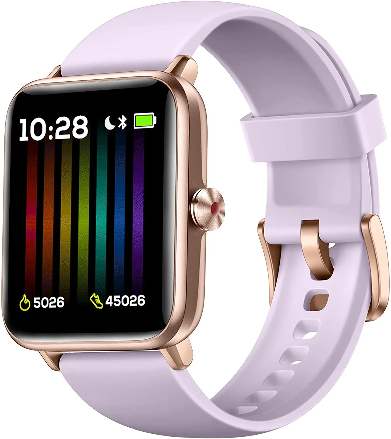 Hamile 1.55" Smart Watch for Android Phones Compatible with iPhone, Fitness Watch with Heart Rate Monitor Sleep Tracker, 5ATM Waterproof Smart Watches for Women Men, 200  Dials, Grey