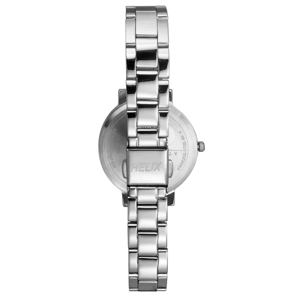 Helix By Timex Blue Round Analog Stainless Steel Watch Women -TW041HL17