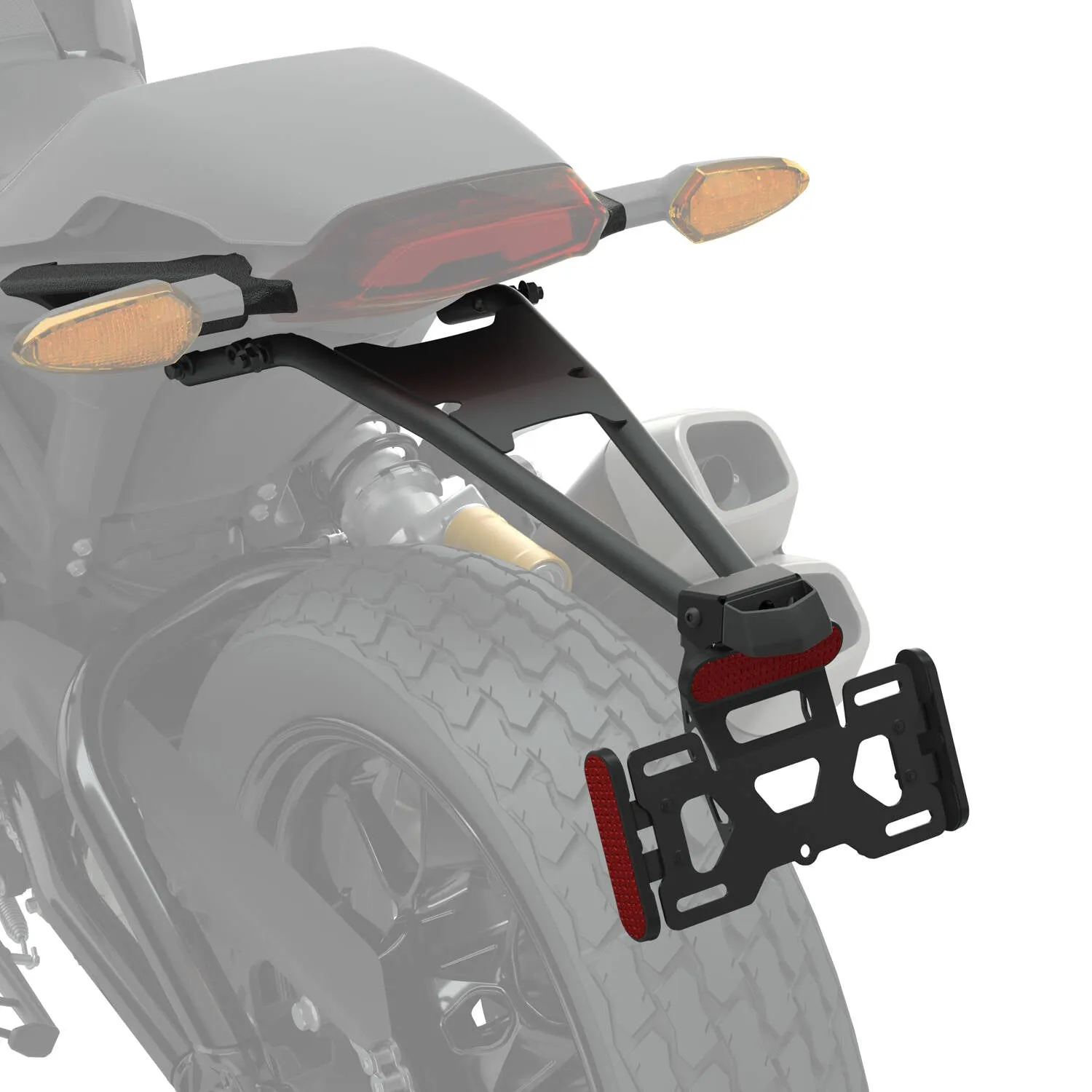 High License Plate Mount, Black