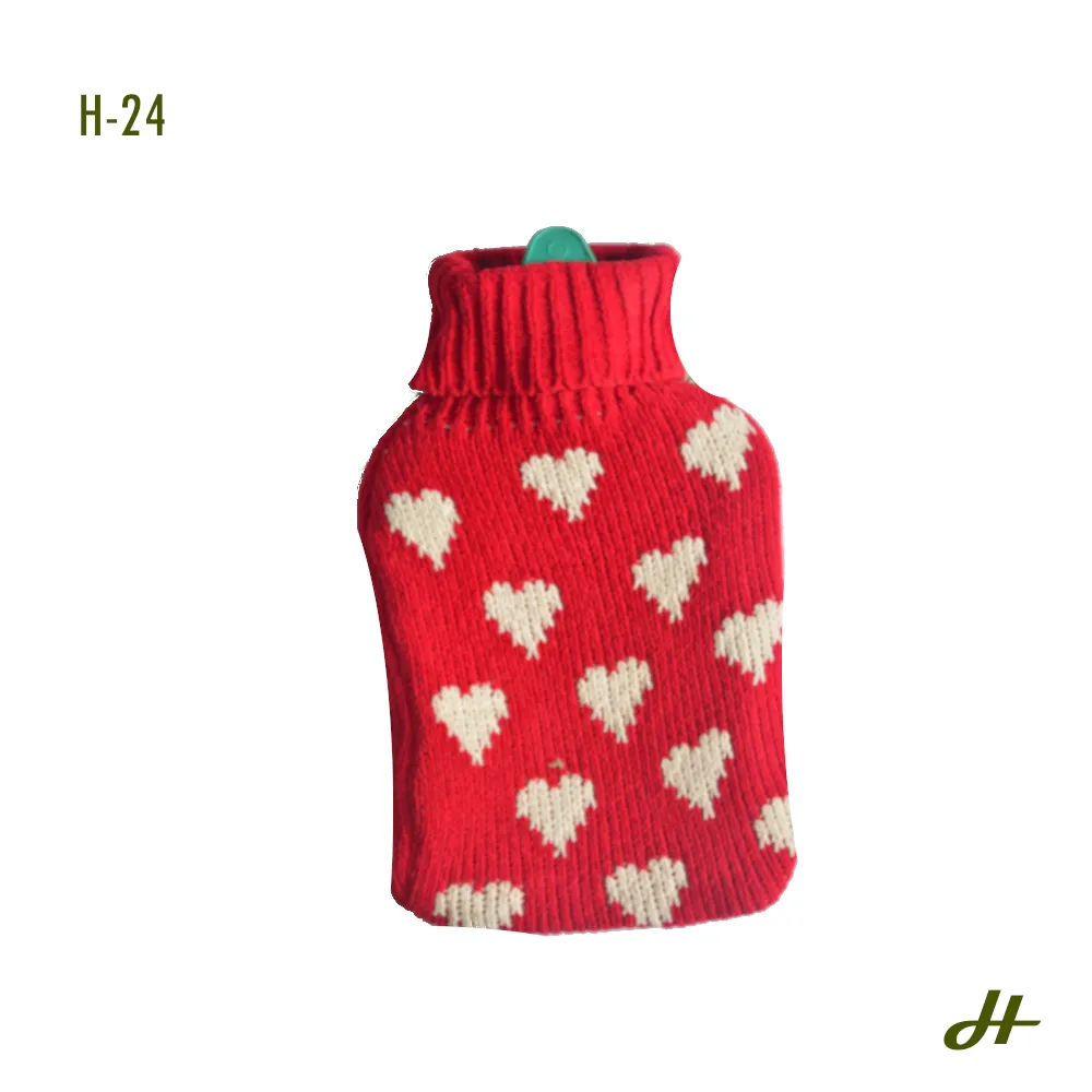 Hot Water Bottle with knitted cover