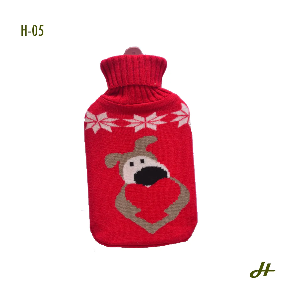 Hot Water Bottle with knitted cover