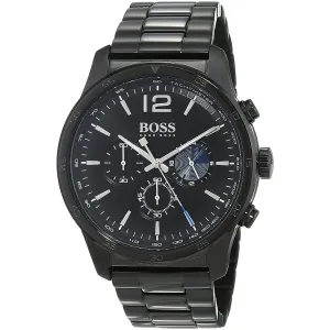 HUGO BOSS Professional Black Stainless Steel Black Dial Chronograph Quartz Watch for Gents - 1513528