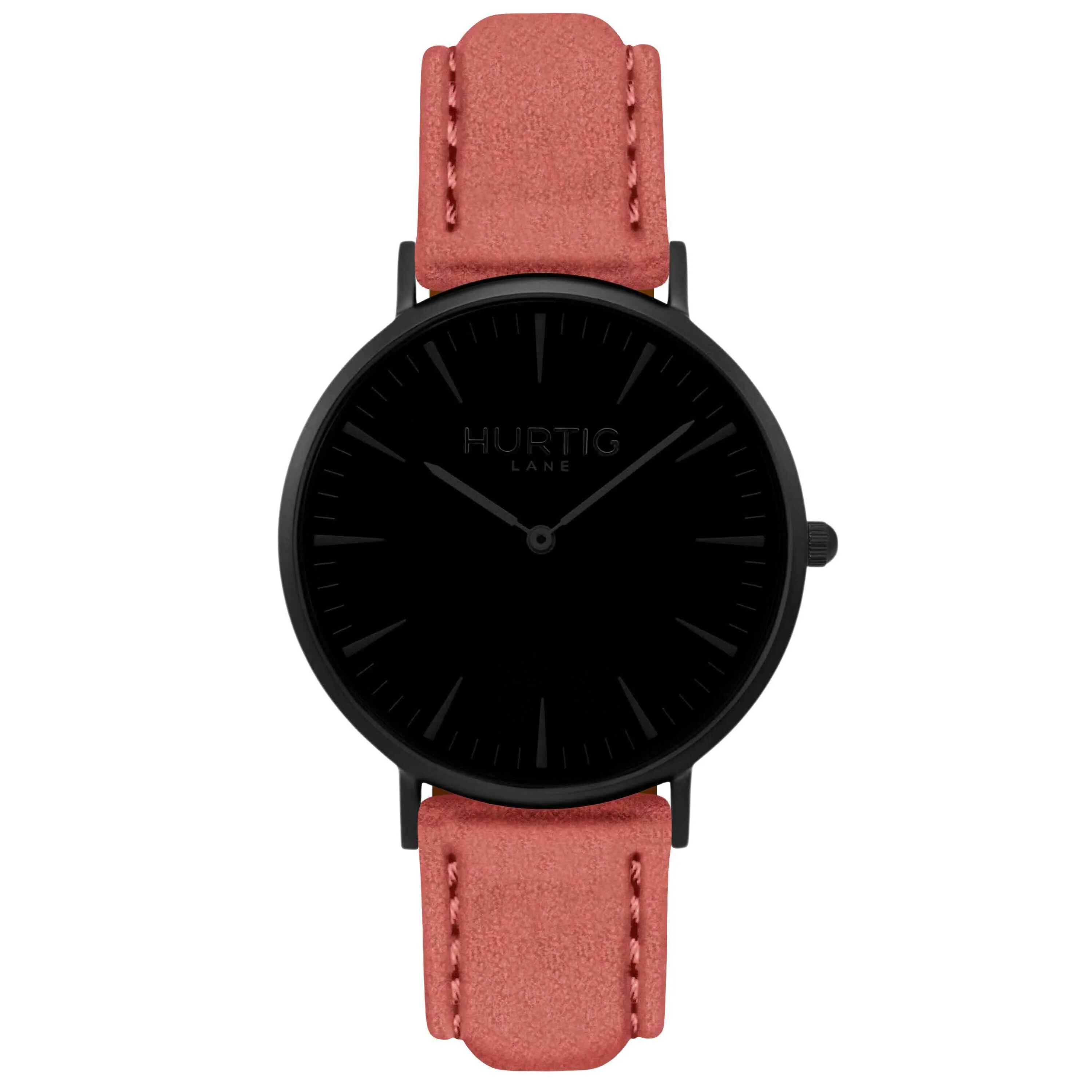 Hymnal Vegan Suede Watch All Black & Duck Egg