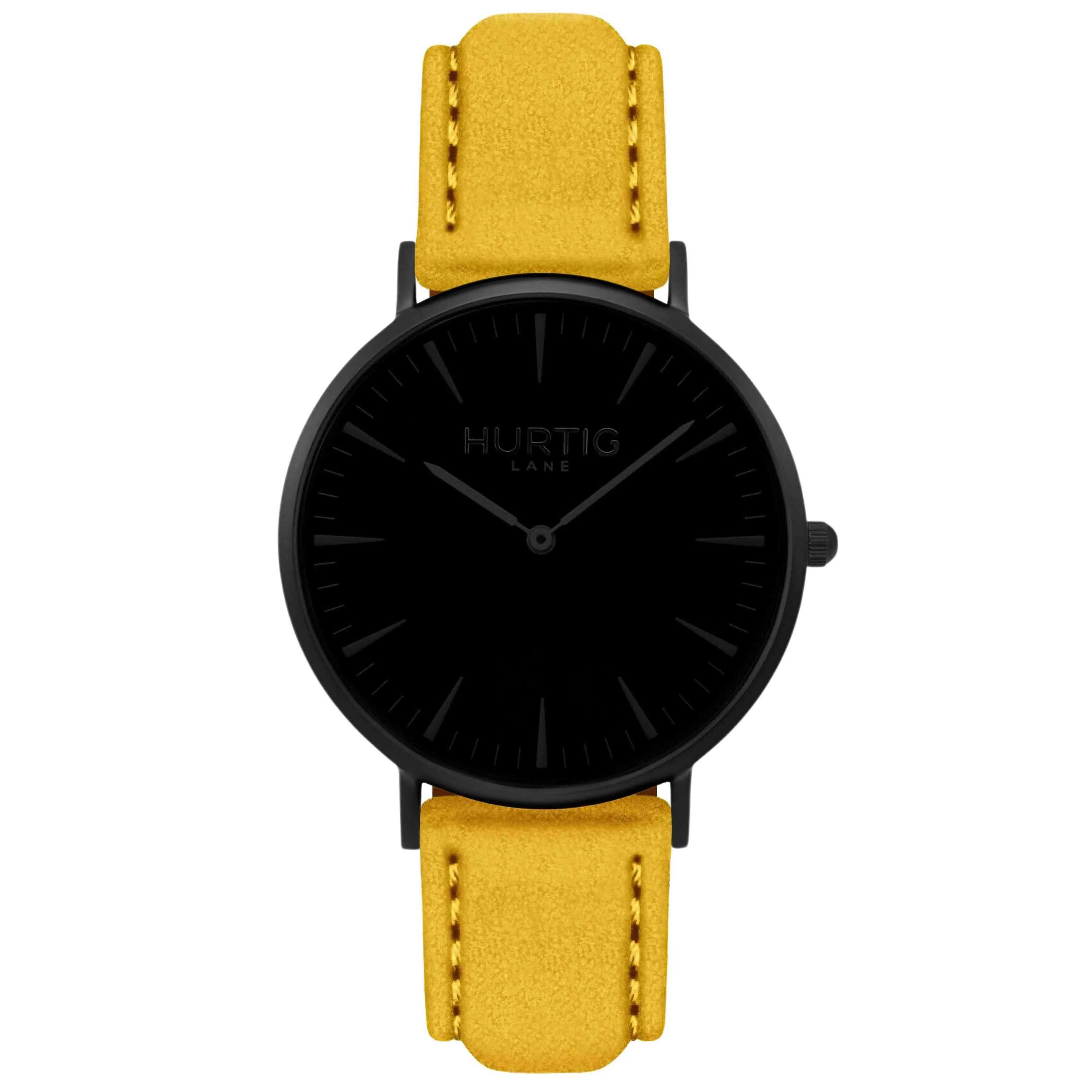 Hymnal Vegan Suede Watch All Black & Duck Egg