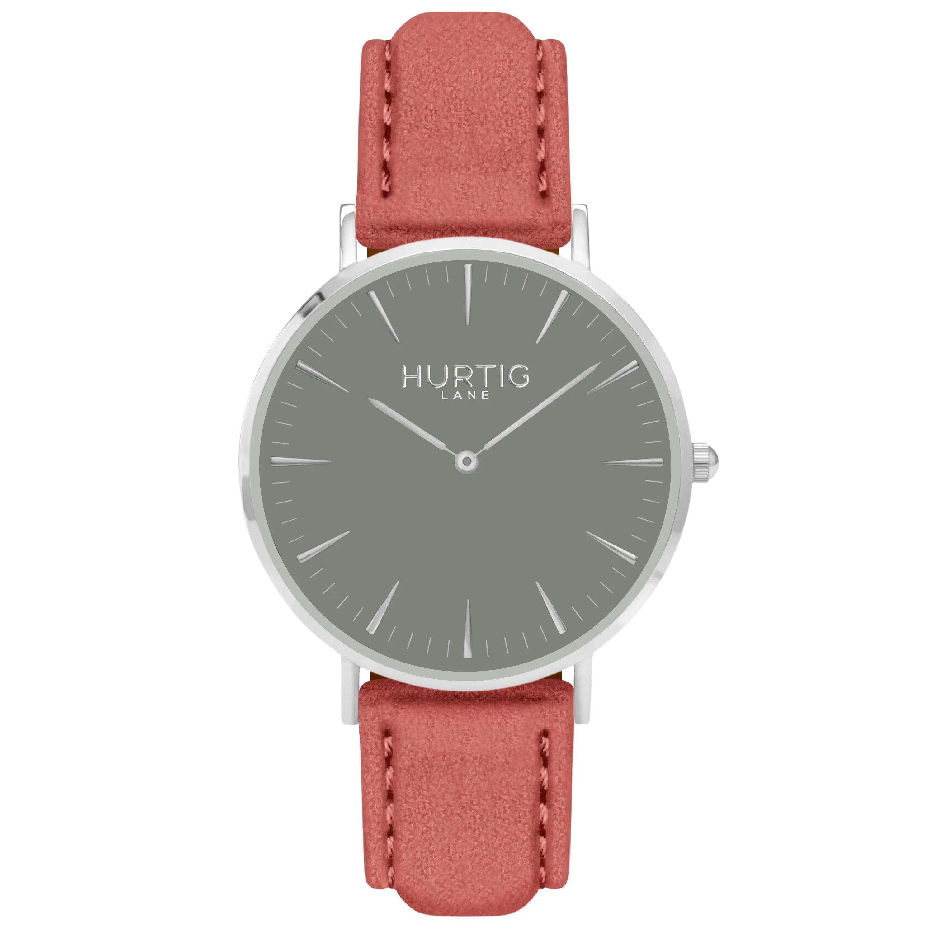 Hymnal Vegan Suede Watch Silver, Grey & Duck Egg