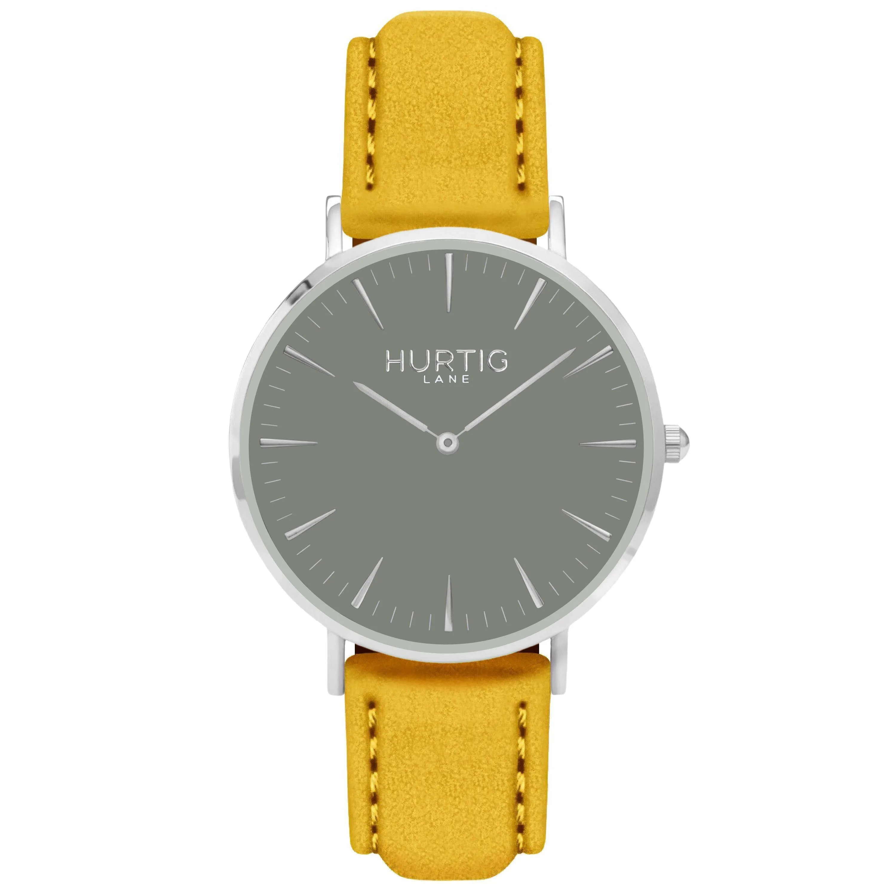 Hymnal Vegan Suede Watch Silver, Grey & Duck Egg