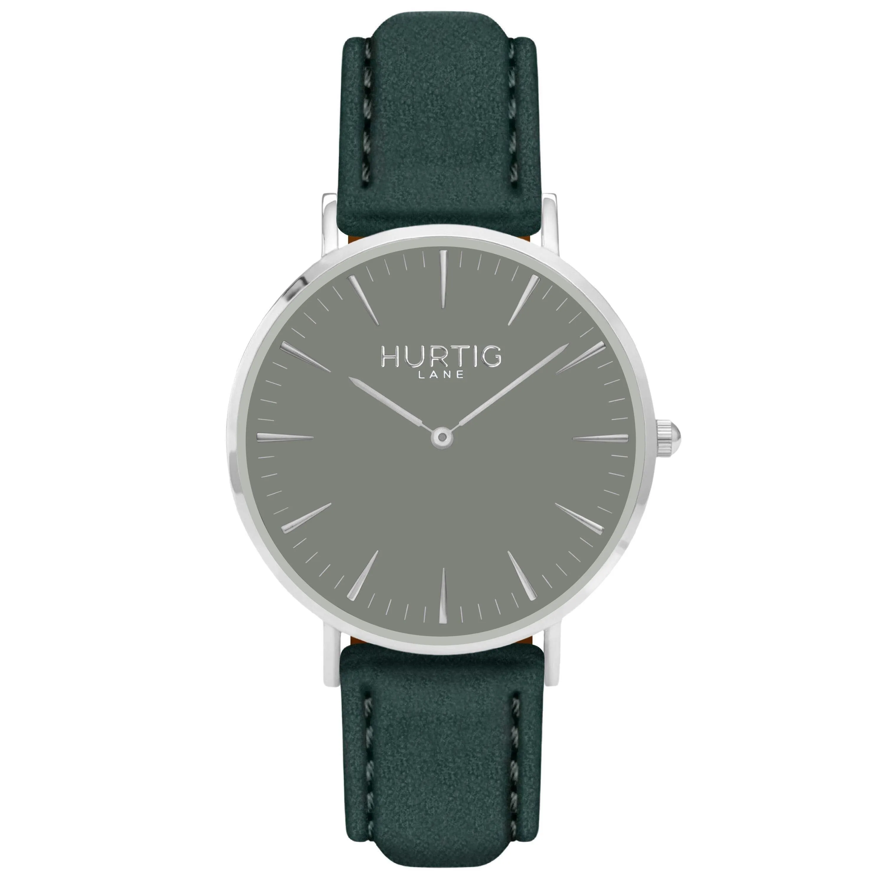 Hymnal Vegan Suede Watch Silver, Grey & Duck Egg