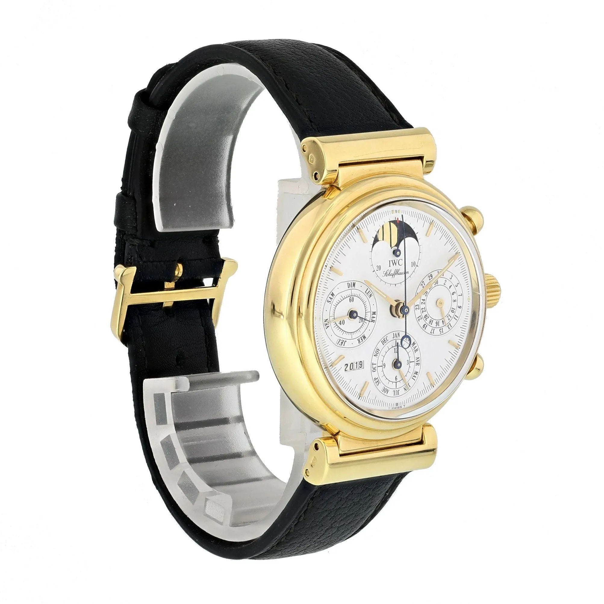IWC Da Vinci Perpetual French IW3750 Yellow Gold Chronograph Watch