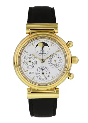 IWC Da Vinci Perpetual French IW3750 Yellow Gold Chronograph Watch