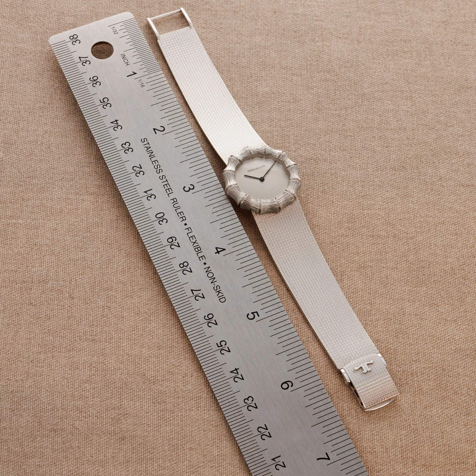 Jaeger Lecoultre White Gold Bamboo Watch