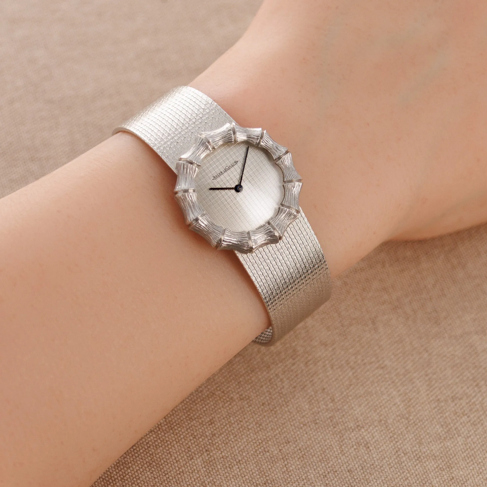 Jaeger Lecoultre White Gold Bamboo Watch