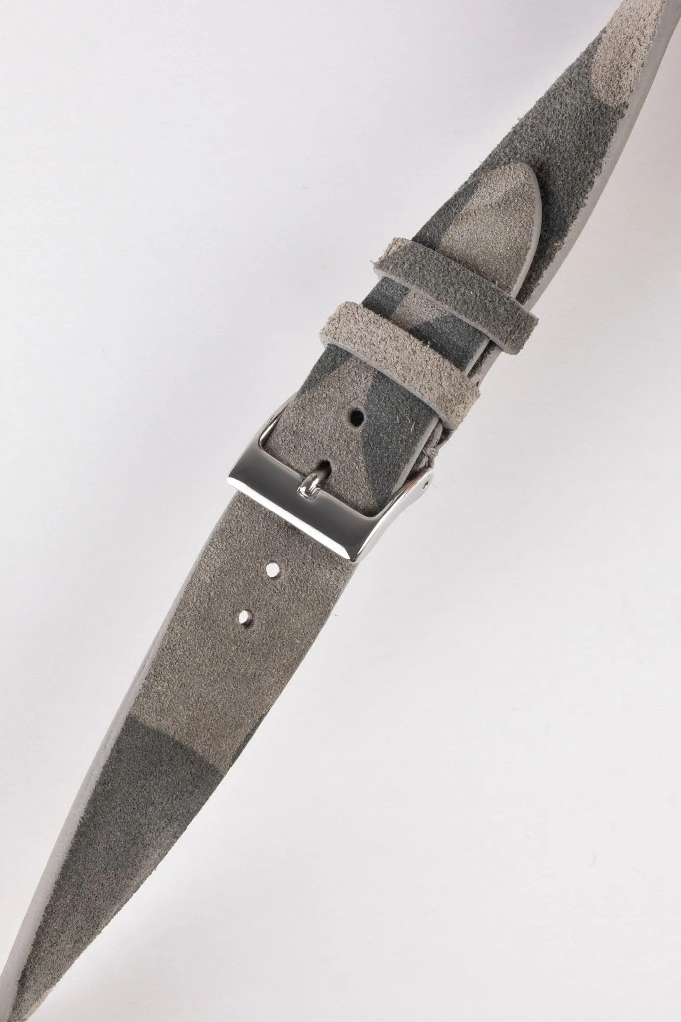 JPM Italian Suede Leather Watch Strap in TAUPE CAMOUFLAGE
