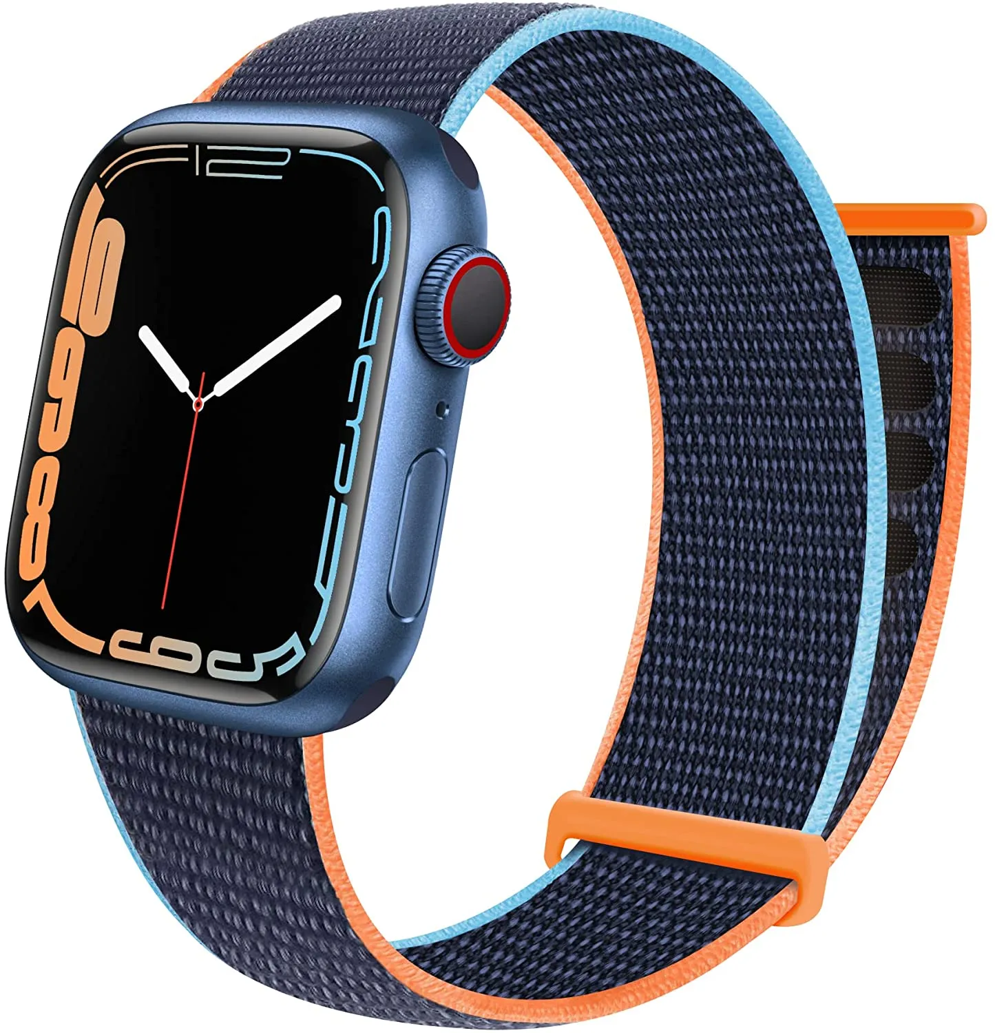 JuQBanke Sport Loop Band Compatible with Apple Watch Band 38mm 40mm 41mm 42mm 44mm 45mm iWatch Series 7 6 5 SE 4 3 2 1 Strap Nylon Weave Women Men Stretchy Elastic Braided Replace Wristband Breathable