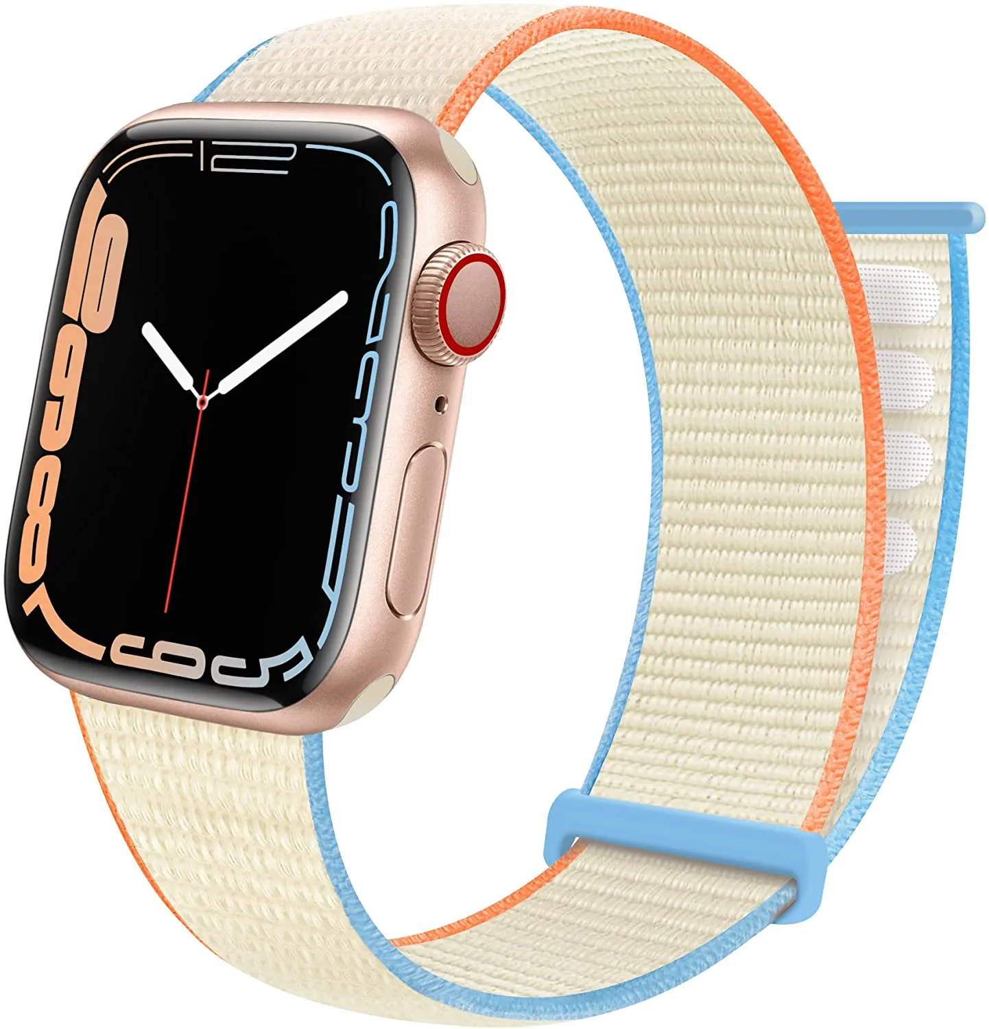 JuQBanke Sport Loop Band Compatible with Apple Watch Band 38mm 40mm 41mm 42mm 44mm 45mm iWatch Series 7 6 5 SE 4 3 2 1 Strap Nylon Weave Women Men Stretchy Elastic Braided Replace Wristband Breathable