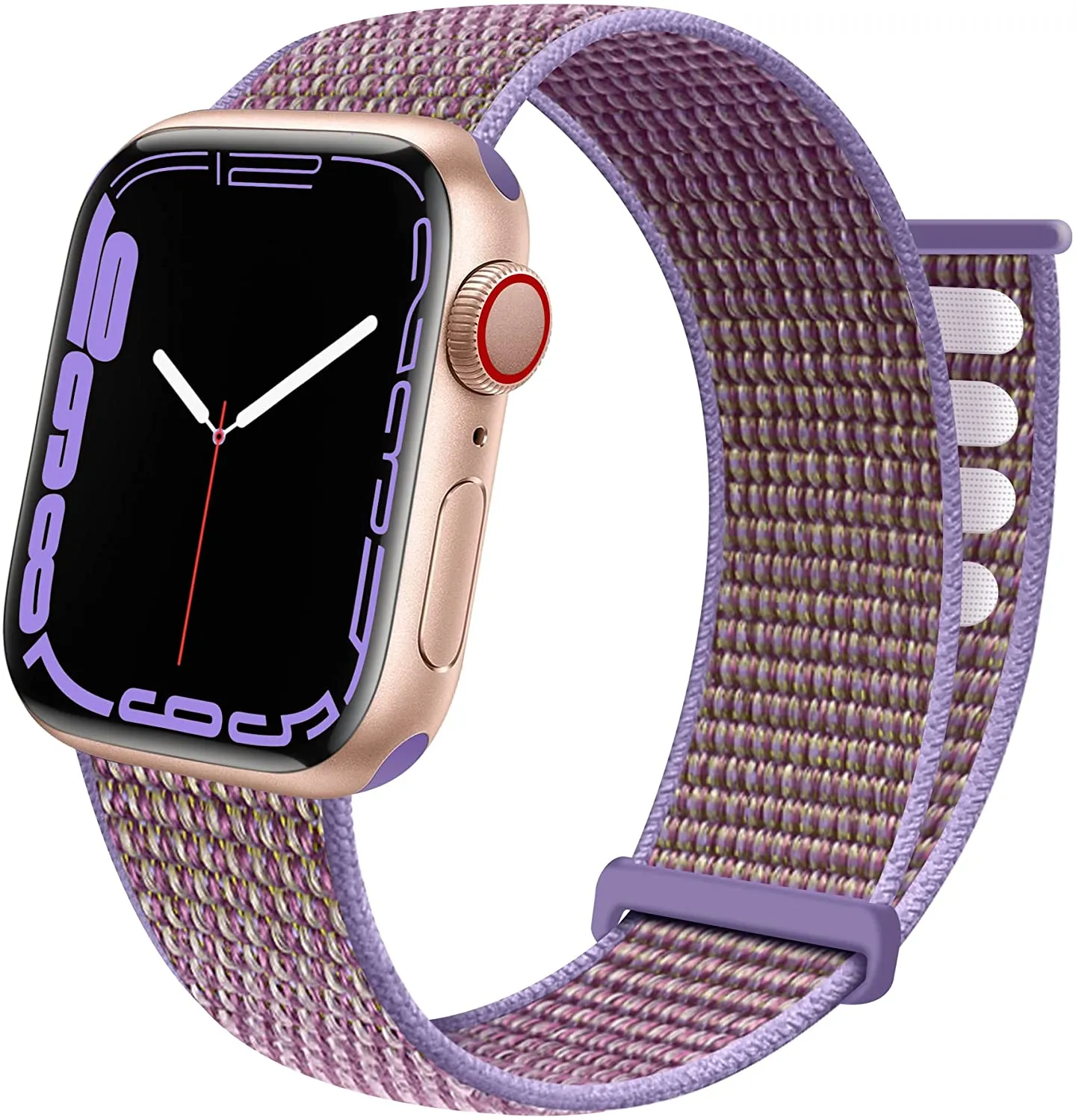 JuQBanke Sport Loop Band Compatible with Apple Watch Band 38mm 40mm 41mm 42mm 44mm 45mm iWatch Series 7 6 5 SE 4 3 2 1 Strap Nylon Weave Women Men Stretchy Elastic Braided Replace Wristband Breathable