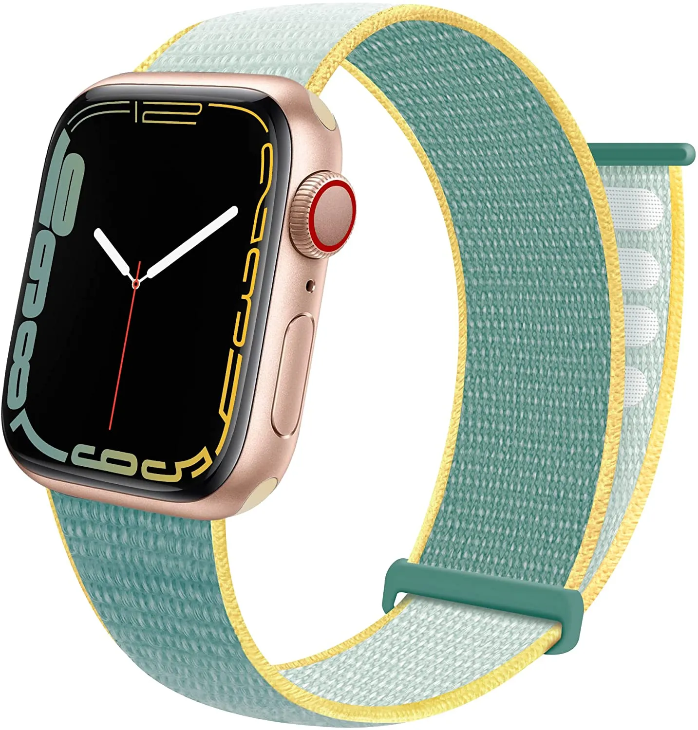JuQBanke Sport Loop Band Compatible with Apple Watch Band 38mm 40mm 41mm 42mm 44mm 45mm iWatch Series 7 6 5 SE 4 3 2 1 Strap Nylon Weave Women Men Stretchy Elastic Braided Replace Wristband Breathable