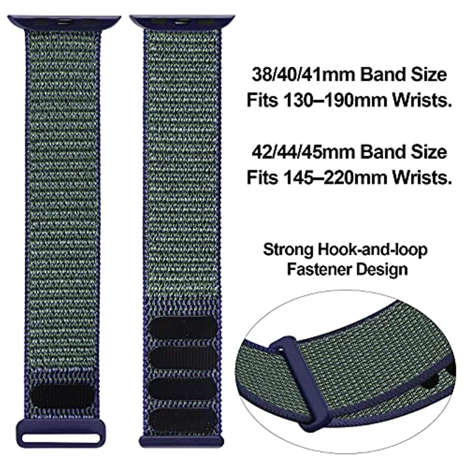 JuQBanke Sport Loop Band Compatible with Apple Watch Band 38mm 40mm 41mm 42mm 44mm 45mm iWatch Series 7 6 5 SE 4 3 2 1 Strap Nylon Weave Women Men Stretchy Elastic Braided Replace Wristband Breathable