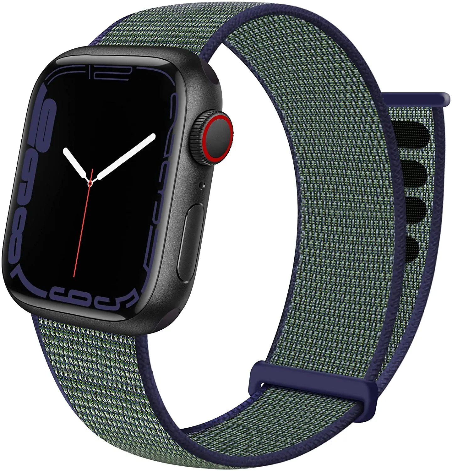 JuQBanke Sport Loop Band Compatible with Apple Watch Band 38mm 40mm 41mm 42mm 44mm 45mm iWatch Series 7 6 5 SE 4 3 2 1 Strap Nylon Weave Women Men Stretchy Elastic Braided Replace Wristband Breathable