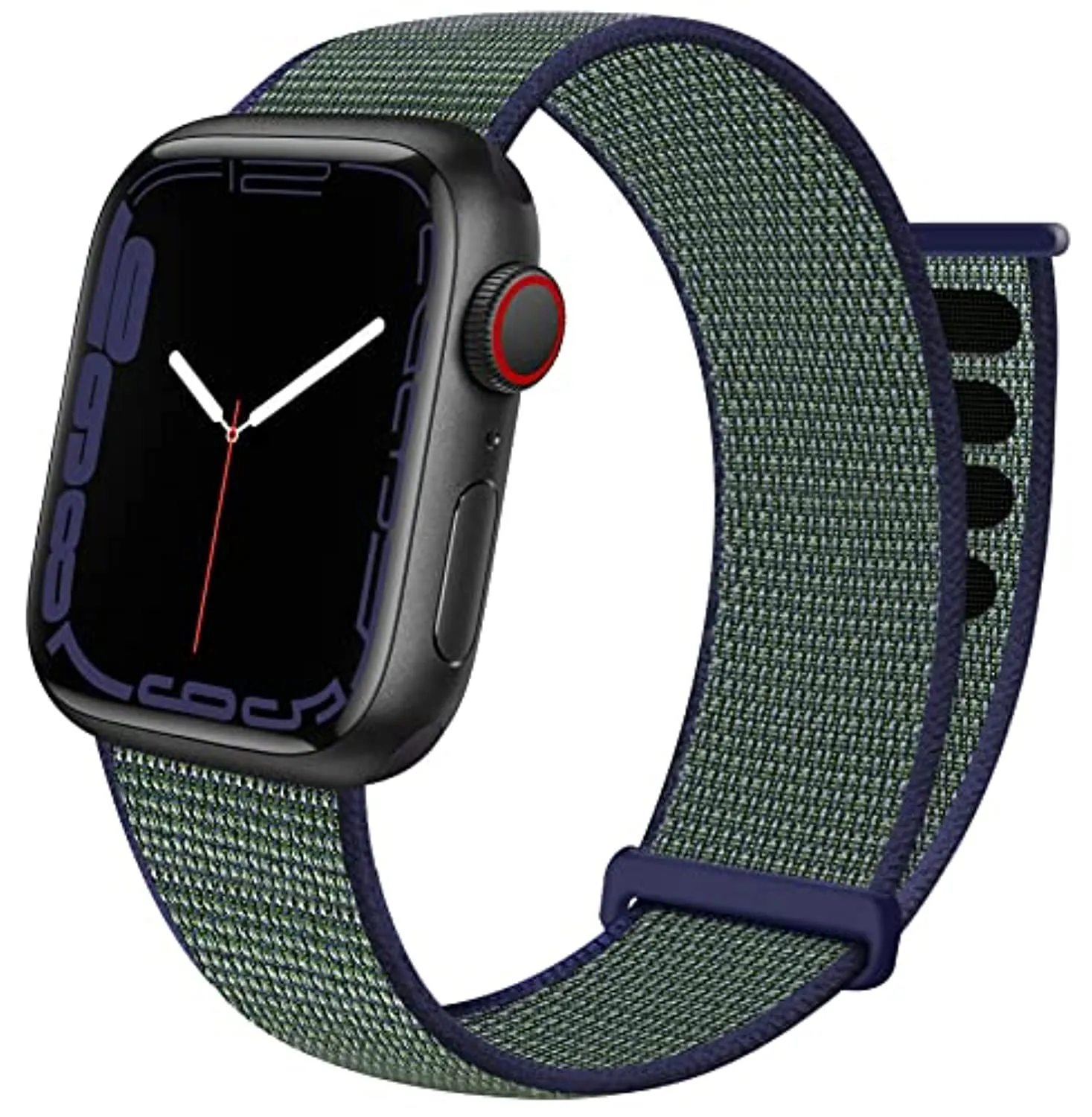 JuQBanke Sport Loop Band Compatible with Apple Watch Band 38mm 40mm 41mm 42mm 44mm 45mm iWatch Series 7 6 5 SE 4 3 2 1 Strap Nylon Weave Women Men Stretchy Elastic Braided Replace Wristband Breathable