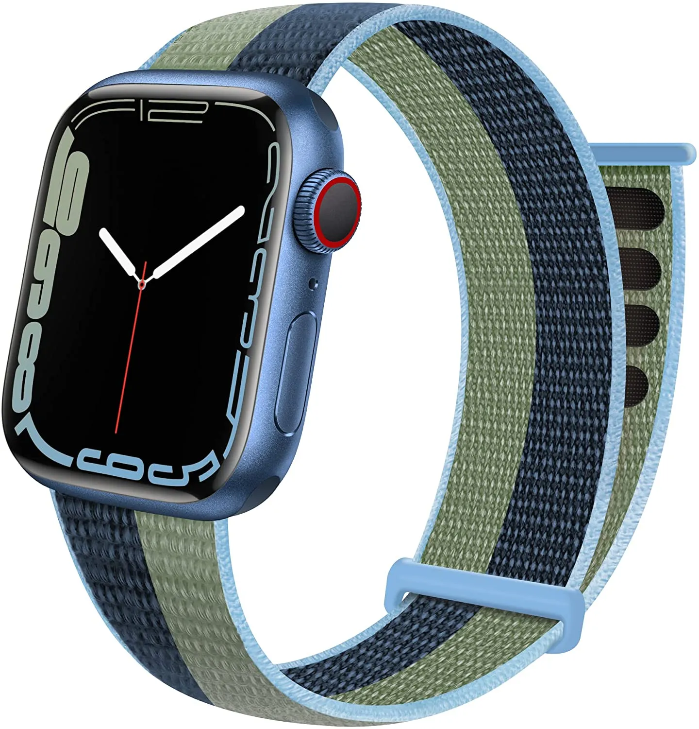 JuQBanke Sport Loop Band Compatible with Apple Watch Band 38mm 40mm 41mm 42mm 44mm 45mm iWatch Series 7 6 5 SE 4 3 2 1 Strap Nylon Weave Women Men Stretchy Elastic Braided Replace Wristband Breathable