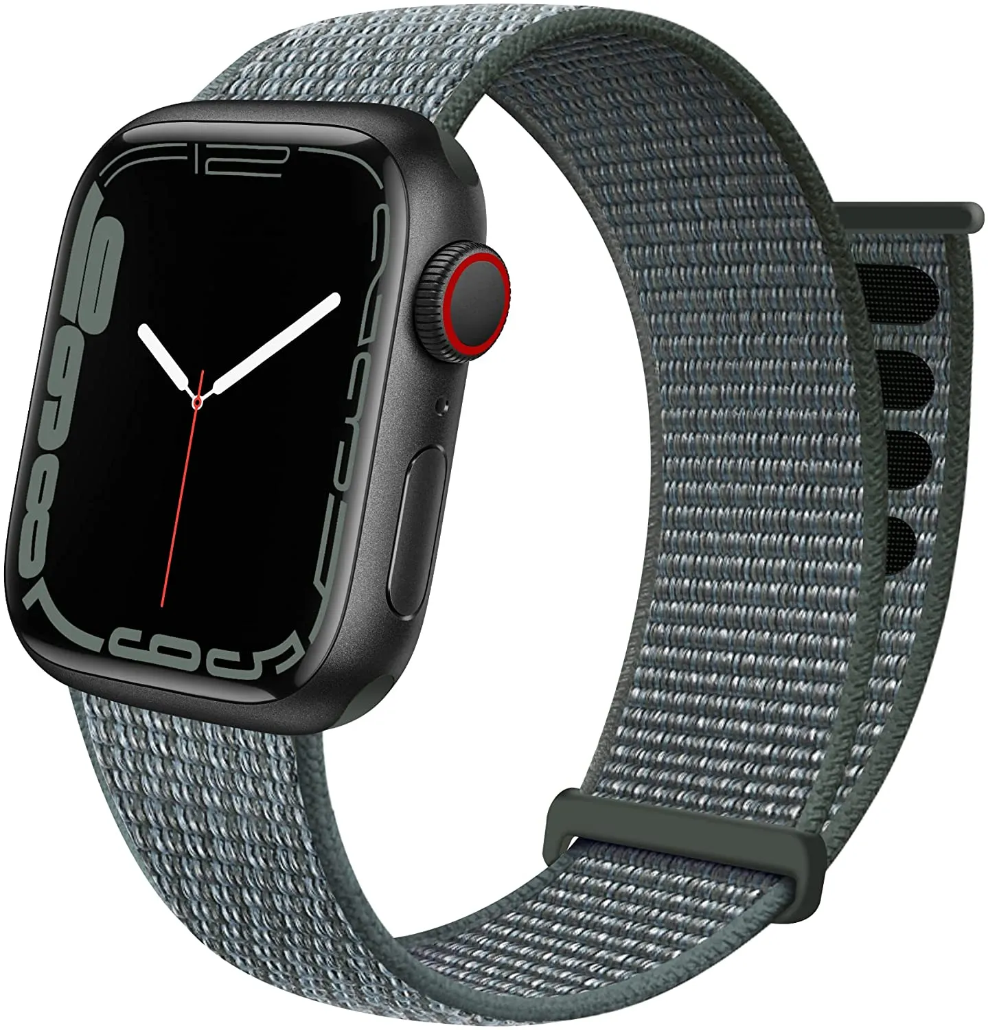 JuQBanke Sport Loop Band Compatible with Apple Watch Band 38mm 40mm 41mm 42mm 44mm 45mm iWatch Series 7 6 5 SE 4 3 2 1 Strap Nylon Weave Women Men Stretchy Elastic Braided Replace Wristband Breathable