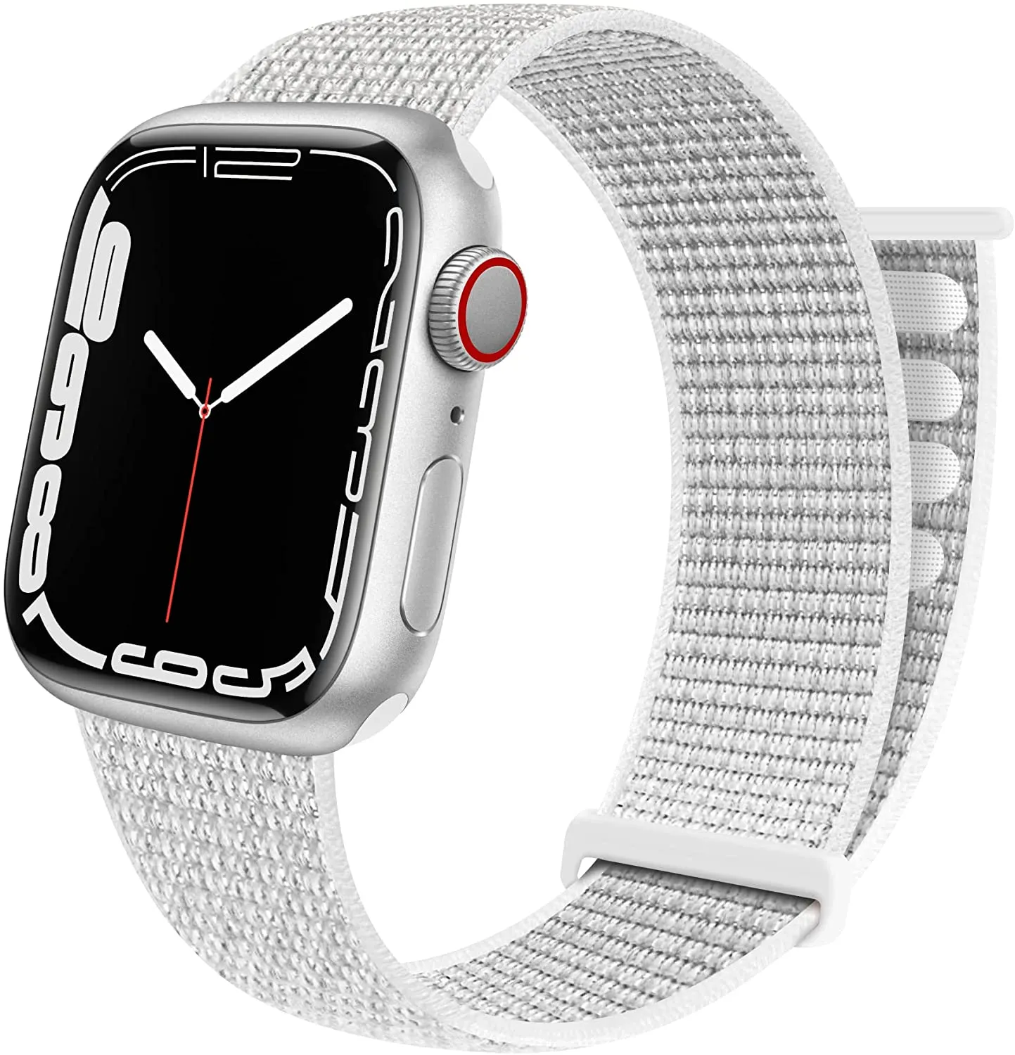 JuQBanke Sport Loop Band Compatible with Apple Watch Band 38mm 40mm 41mm 42mm 44mm 45mm iWatch Series 7 6 5 SE 4 3 2 1 Strap Nylon Weave Women Men Stretchy Elastic Braided Replace Wristband Breathable