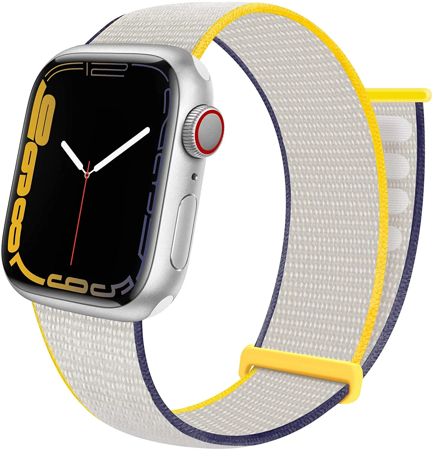 JuQBanke Sport Loop Band Compatible with Apple Watch Band 38mm 40mm 41mm 42mm 44mm 45mm iWatch Series 7 6 5 SE 4 3 2 1 Strap Nylon Weave Women Men Stretchy Elastic Braided Replace Wristband Breathable