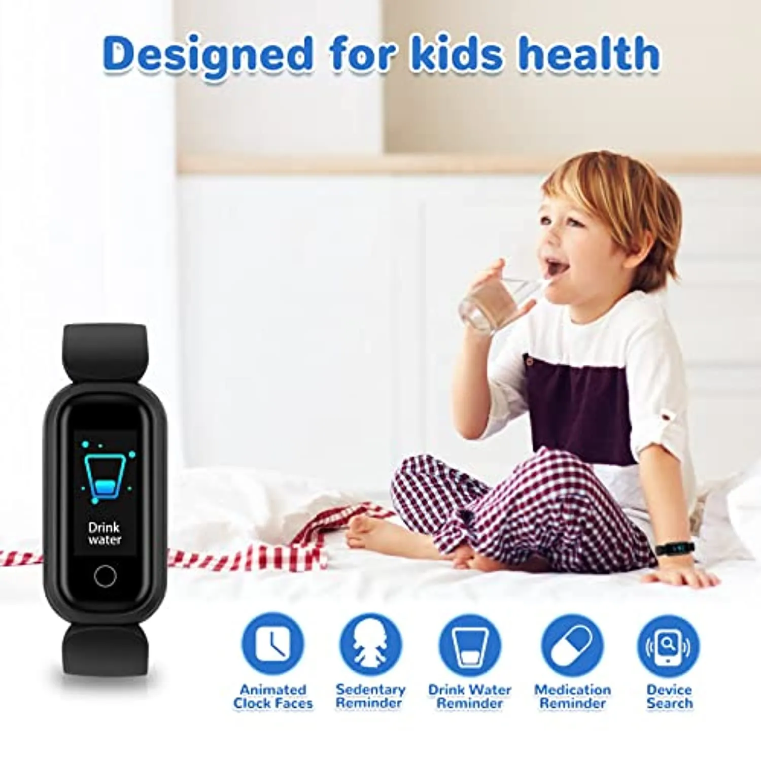 Kids Fitness Tracker, ONIOU IP68 Waterproof Activity Tracker for Kids with Heart Rate Monitor, Sleep Tracker, Alarm Clock, Pedometer Watch Kids Fitness Watch for Boys Girls Ages 5-12