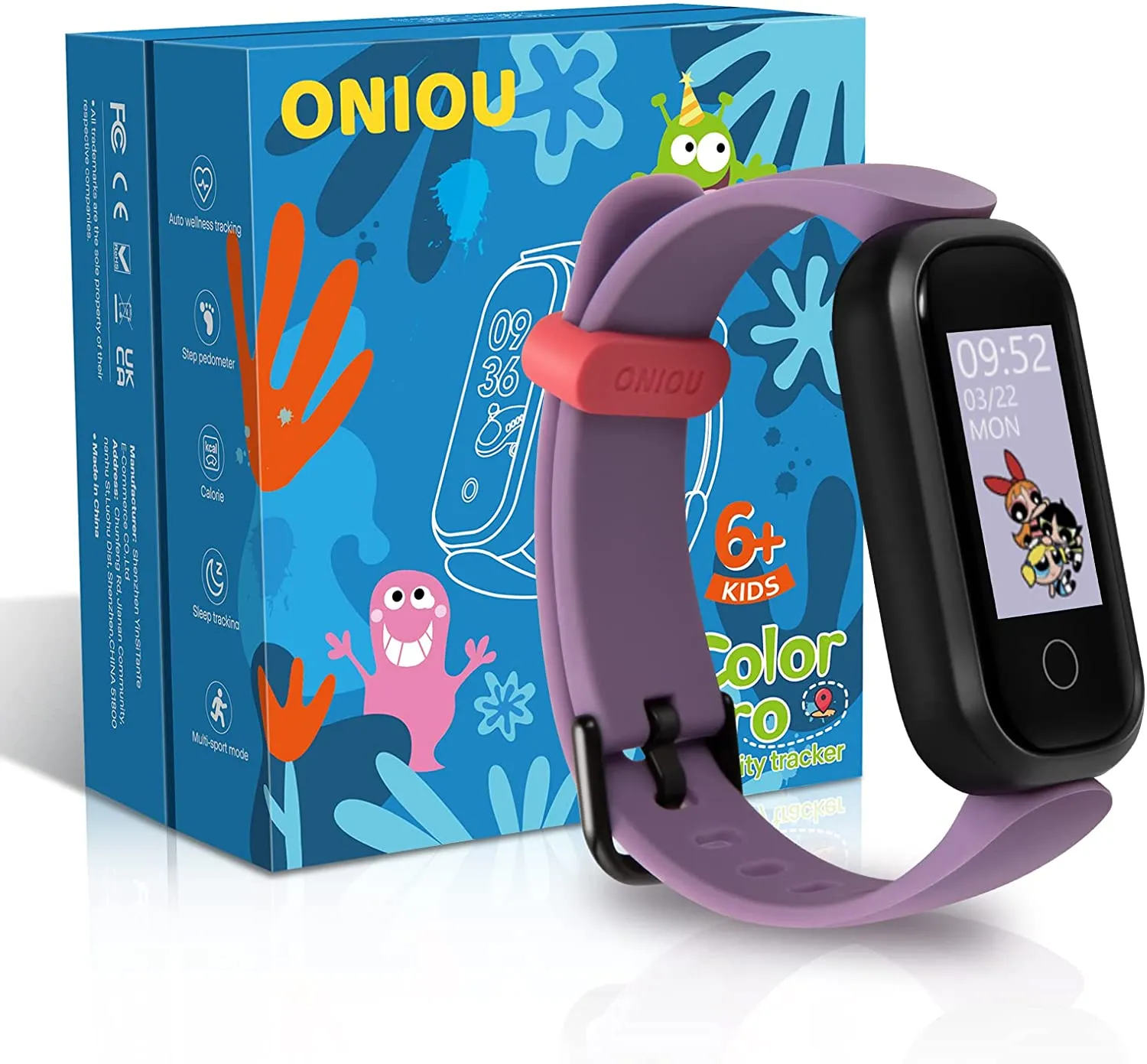 Kids Fitness Tracker, ONIOU IP68 Waterproof Activity Tracker for Kids with Heart Rate Monitor, Sleep Tracker, Alarm Clock, Pedometer Watch Kids Fitness Watch for Boys Girls Ages 5-12