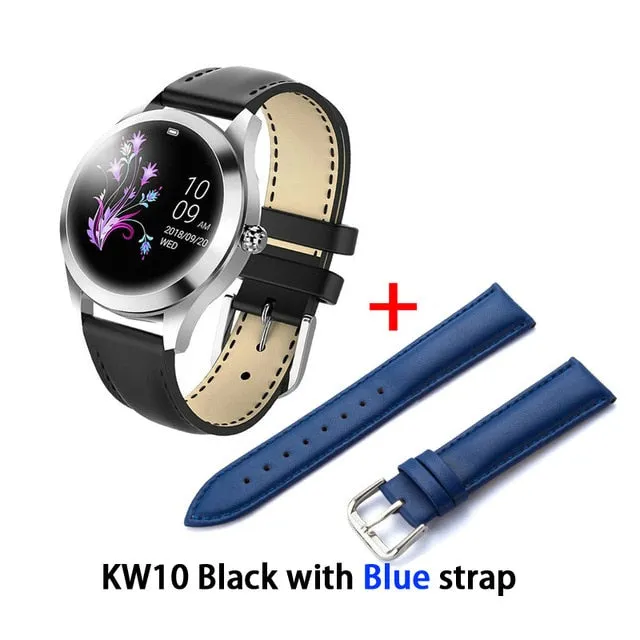 KW10 IP68 Waterproof Smart Watch Women Lovely Bracelet Heart Rate Monitor Sleep Monitoring Smartwatch Connect IOS Android PK S3