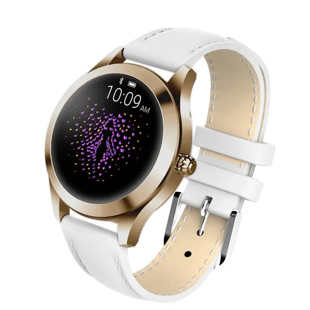 KW10 IP68 Waterproof Smart Watch Women Lovely Bracelet Heart Rate Monitor Sleep Monitoring Smartwatch Connect IOS Android PK S3