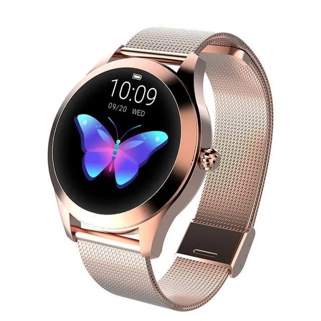 KW10 IP68 Waterproof Smart Watch Women Lovely Bracelet Heart Rate Monitor Sleep Monitoring Smartwatch Connect IOS Android PK S3