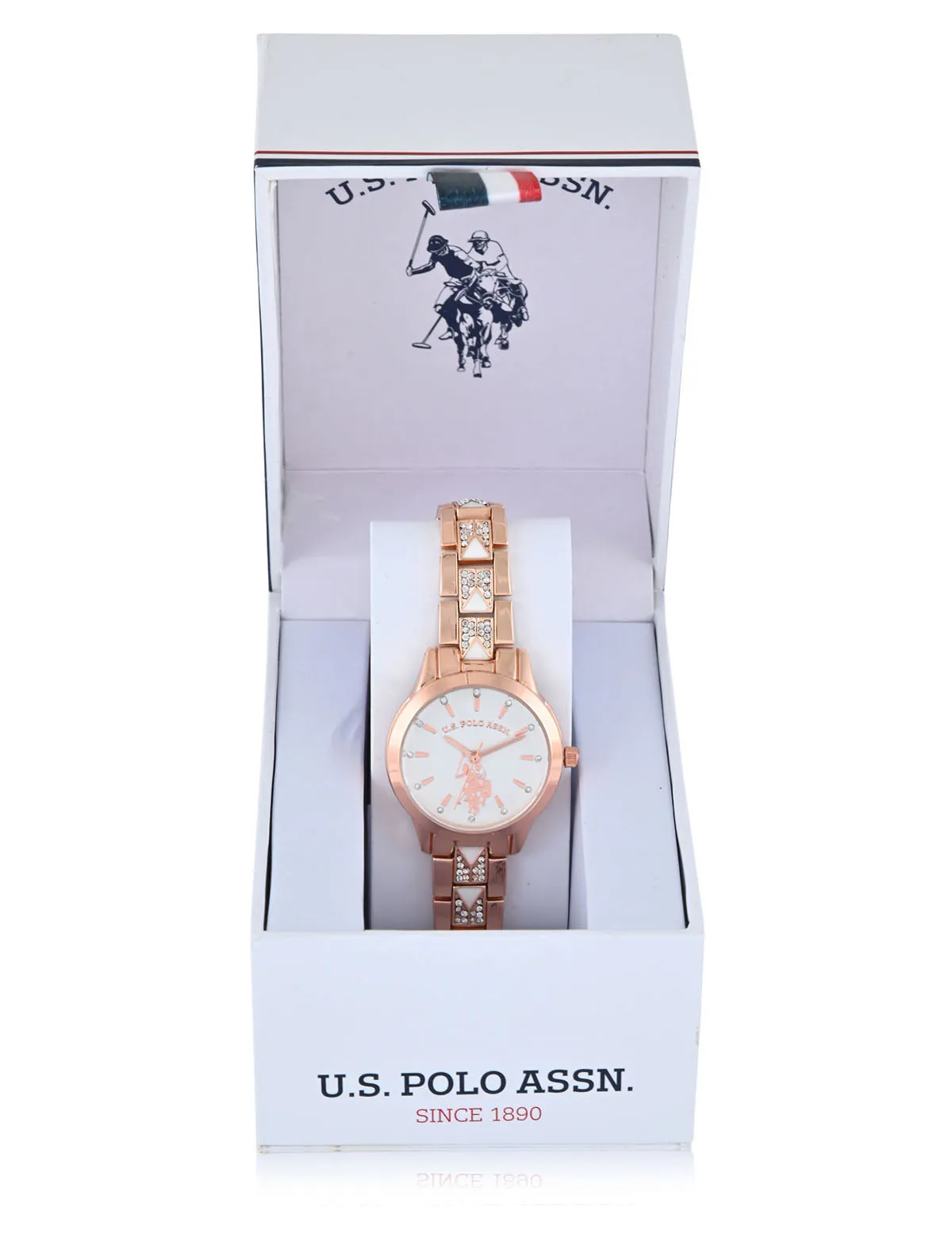 LADIES EMBELLISHED DECO ANALOG WATCH