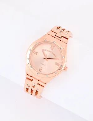 LADIES GOLD ANALOG BRACELET WATCH