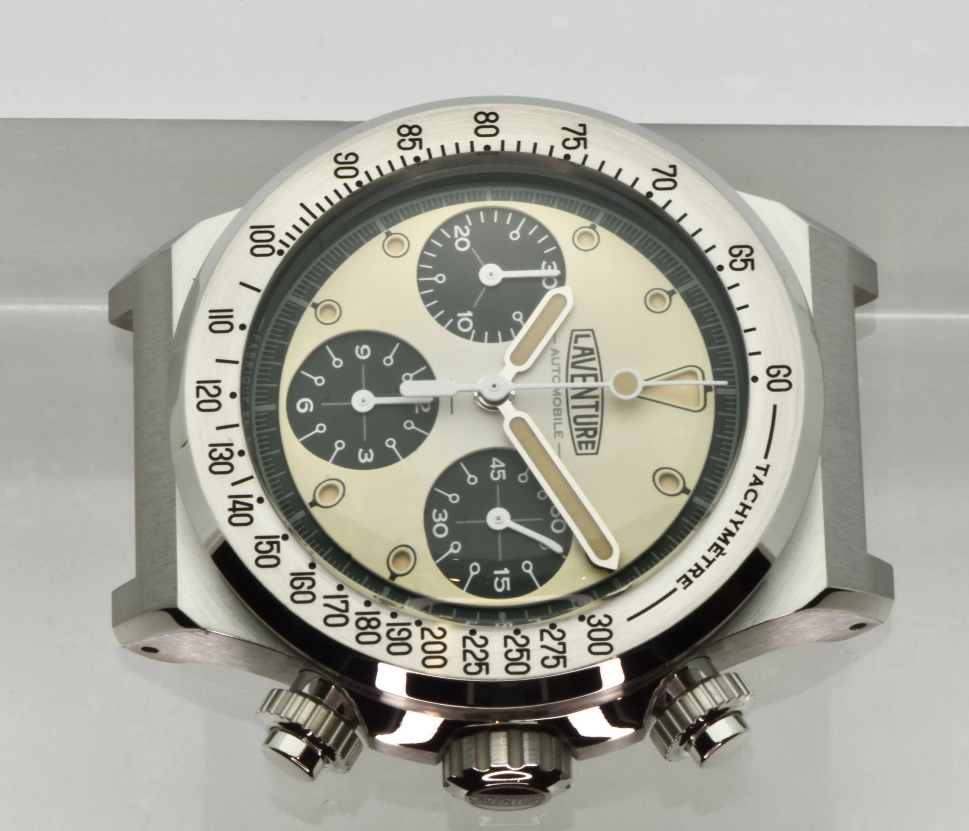 Laventure Automobile Chronograph, Steel/Cream