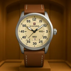 Leather Band Quartz Watch