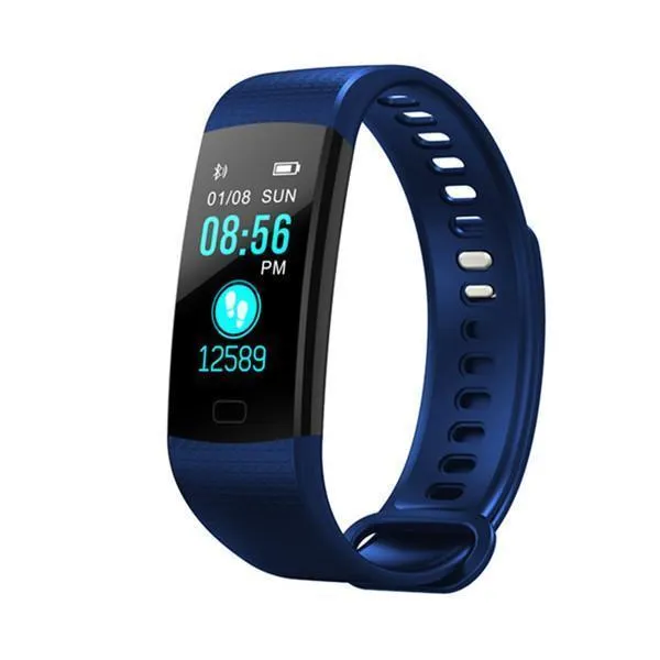 LED Waterproof Heart Rate, Blood Pressure Pedometer for Android iOS Smartwatch