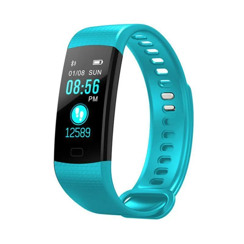 LED Waterproof Heart Rate, Blood Pressure Pedometer for Android iOS Smartwatch