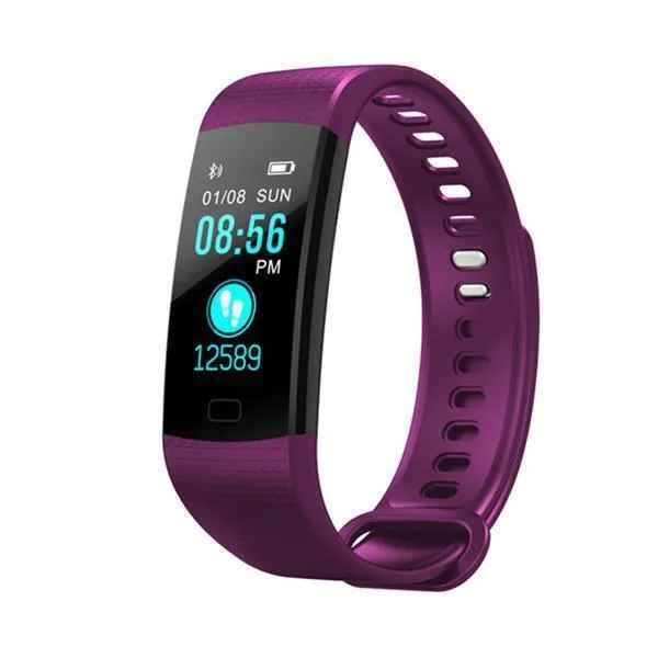 LED Waterproof Heart Rate, Blood Pressure Pedometer for Android iOS Smartwatch