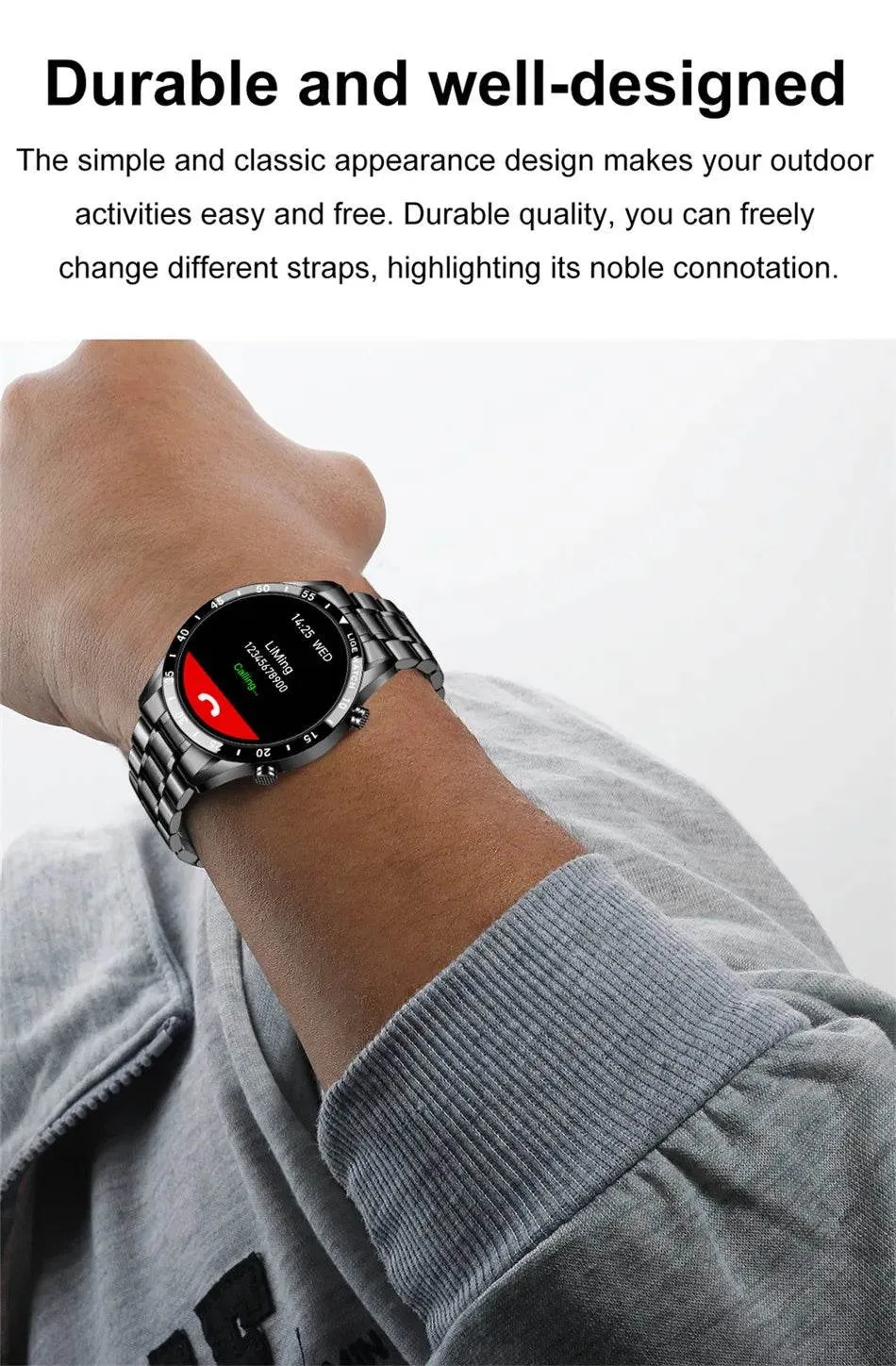 LIGE New Smart Watch Men Bluetooth Call Watch IP67 Waterproof Sports Fitness Bracelet For Android IOS Clock Men Smartwatch Box